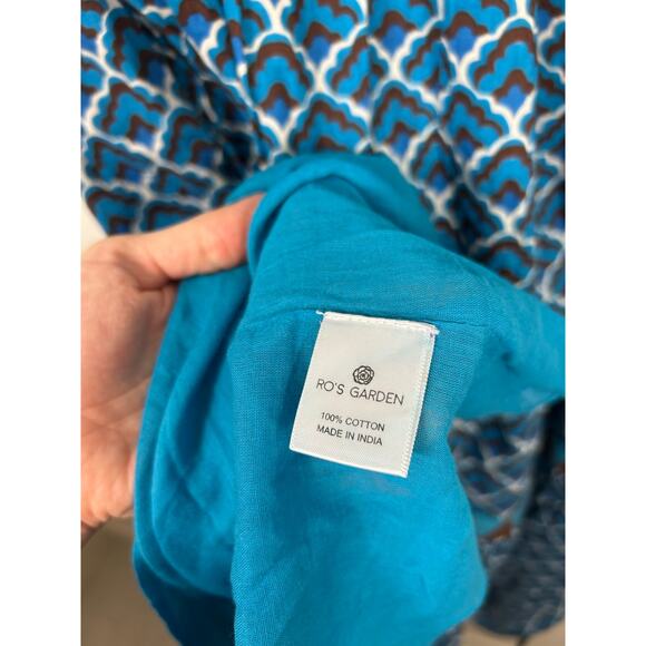 Tuckernuck Ro's Garden NWT Genia Printed Midi Dress Blue XS Resort - Picture 6 of 8